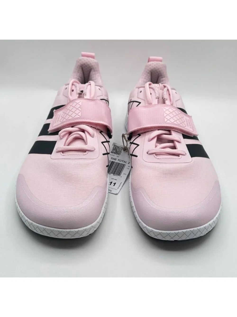 Men's Adidas The Total 2 Weightlifting Shoes Clear Pink Core Black Sz10 JP9869